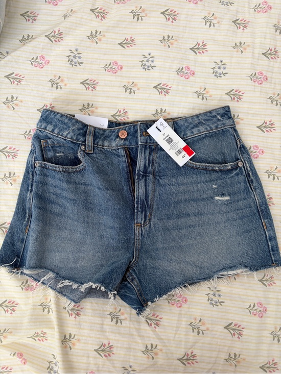Dynamite Pants - Dynamite Andria Festival High-Rise Denim Cutoff Shorts - Blue